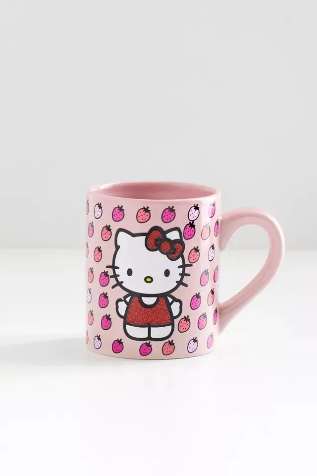 Hello Kitty Glitter Strawberry Mug