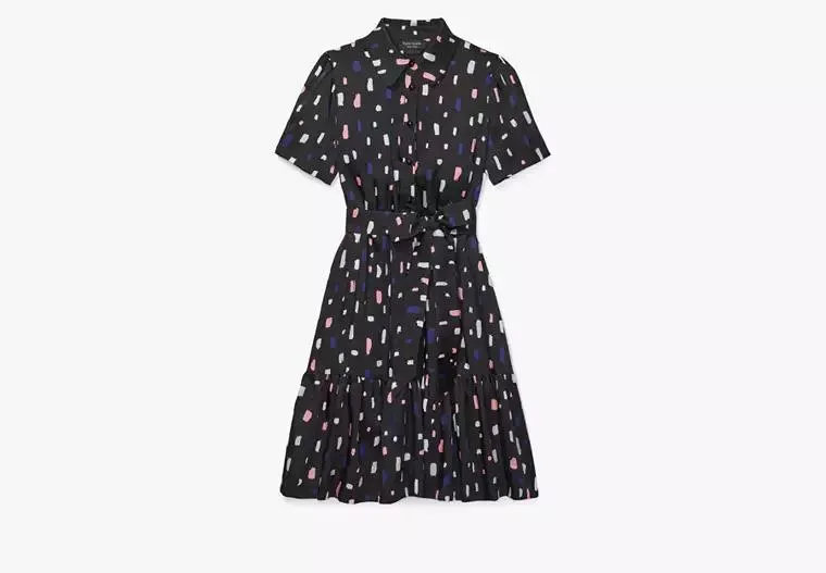 Painterly Strokes Shirt Dress