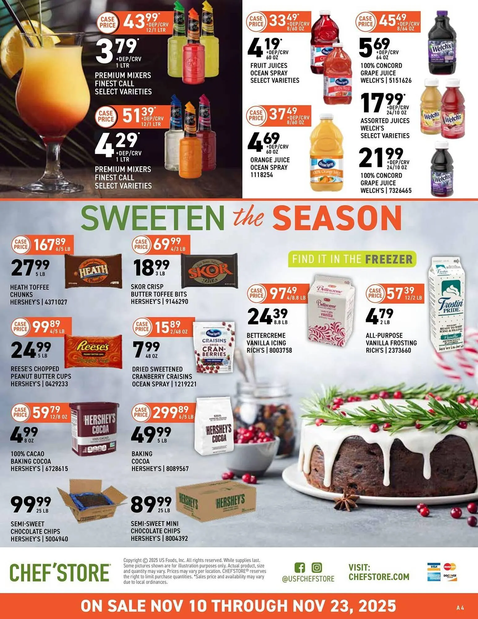 Weekly promotion US Foods Chef's Store weekly ad spanning from November 10 to November 23 2025 - Page 4 for Catalogue 365