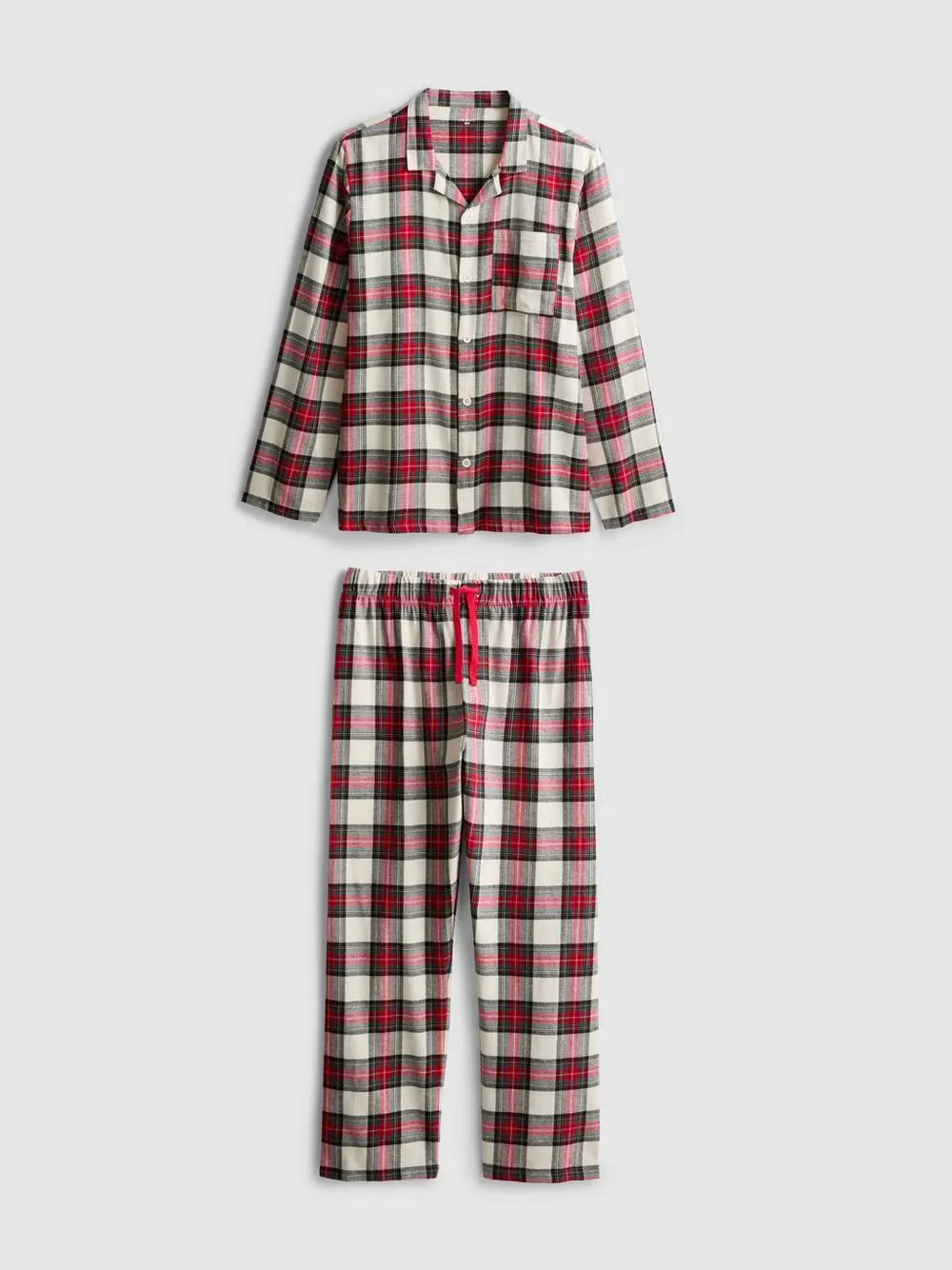 Men's Pure Cotton Check Family Christmas Pajamas