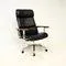Vintage Danish Leather Swivel Desk Chair by Arne Vodder for Sibast, 1960s