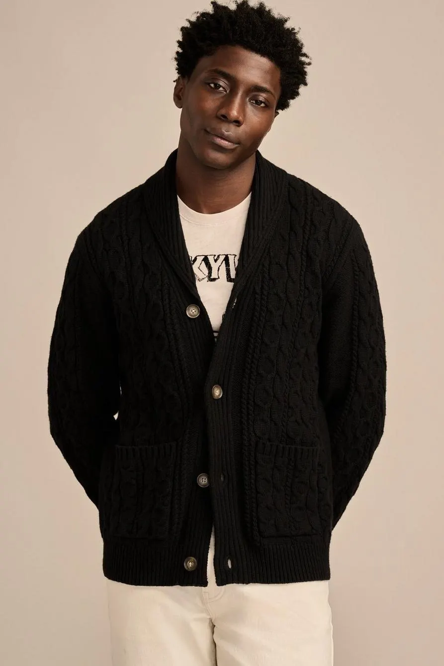 cable shawl cardigan