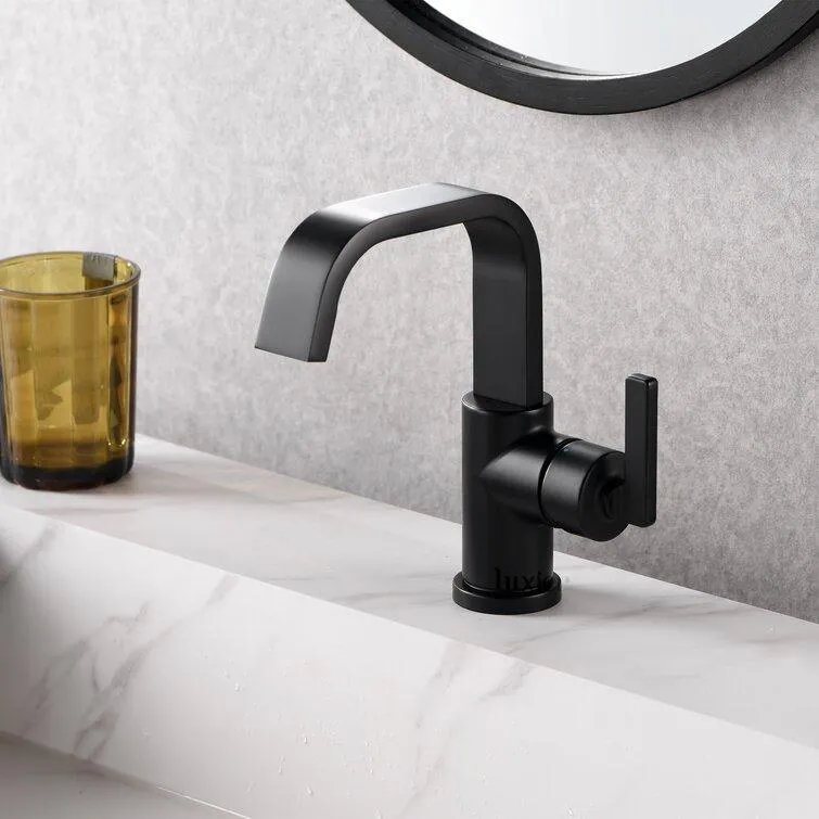 Single Hole Bathroom Faucet with Drain Assembly