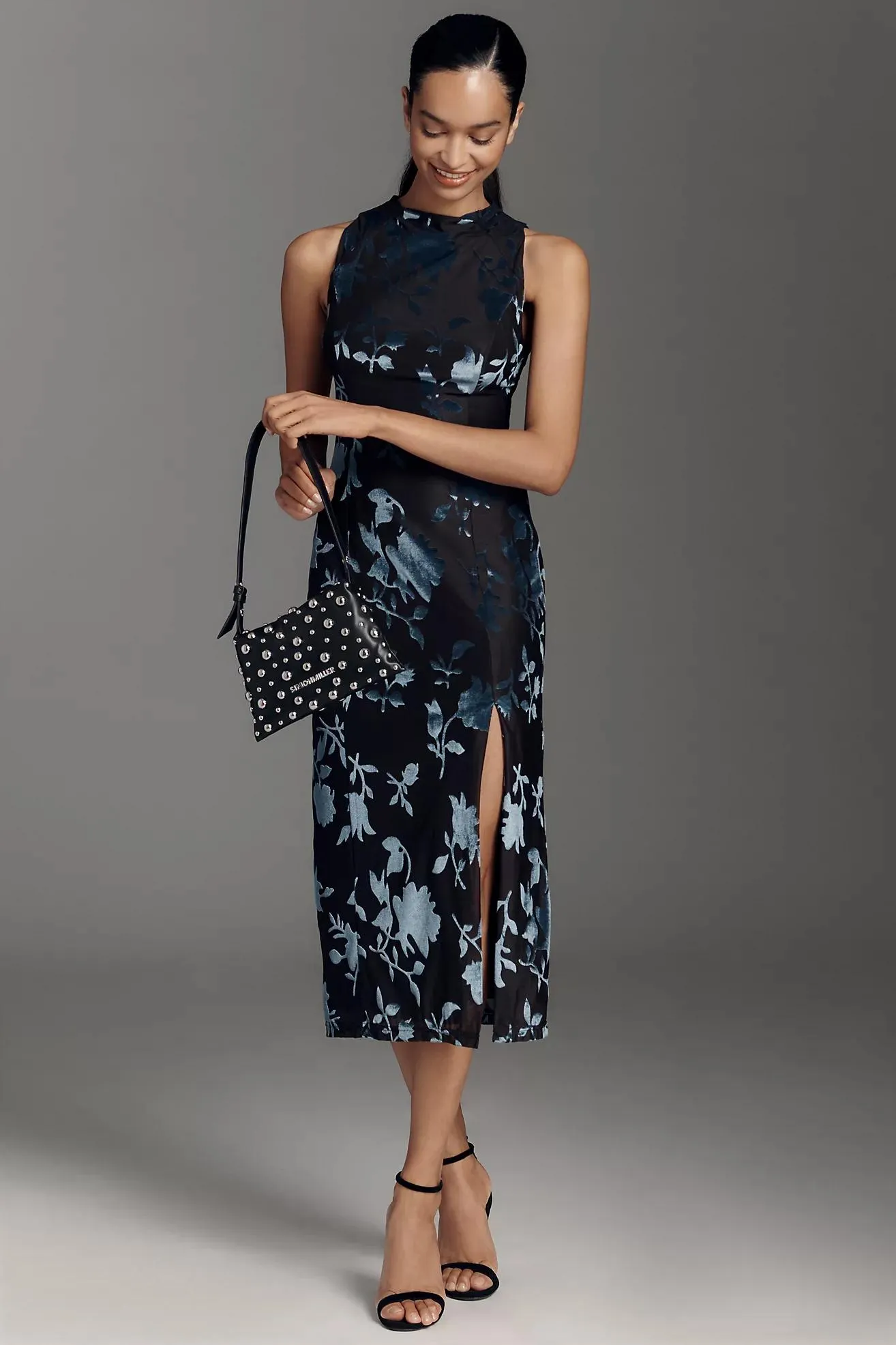 Hutch Darby Floral Jacquard Midi Dress