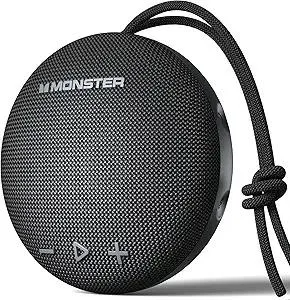 Monster Bluetooth Speaker, IPX8 Shower Speaker Waterproof, Bluetooth 5.4 with Loud HD Sound and Robust Bass, Extra Long Playtime Punchy, for Home, Beaches Portable Wireless Outdoor Speakers
