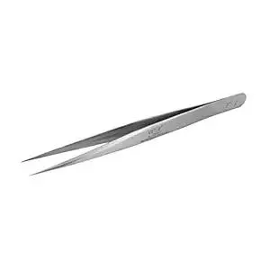 LASHVIEW Lash Tweezer, Vetus Straight Pointed Eyelash Tweezers for Profissional Grafting Eyelash Extension, Stainless Steel Needle Nose Tweezers for Lash Extension Stickers Precision Electronics, ST12