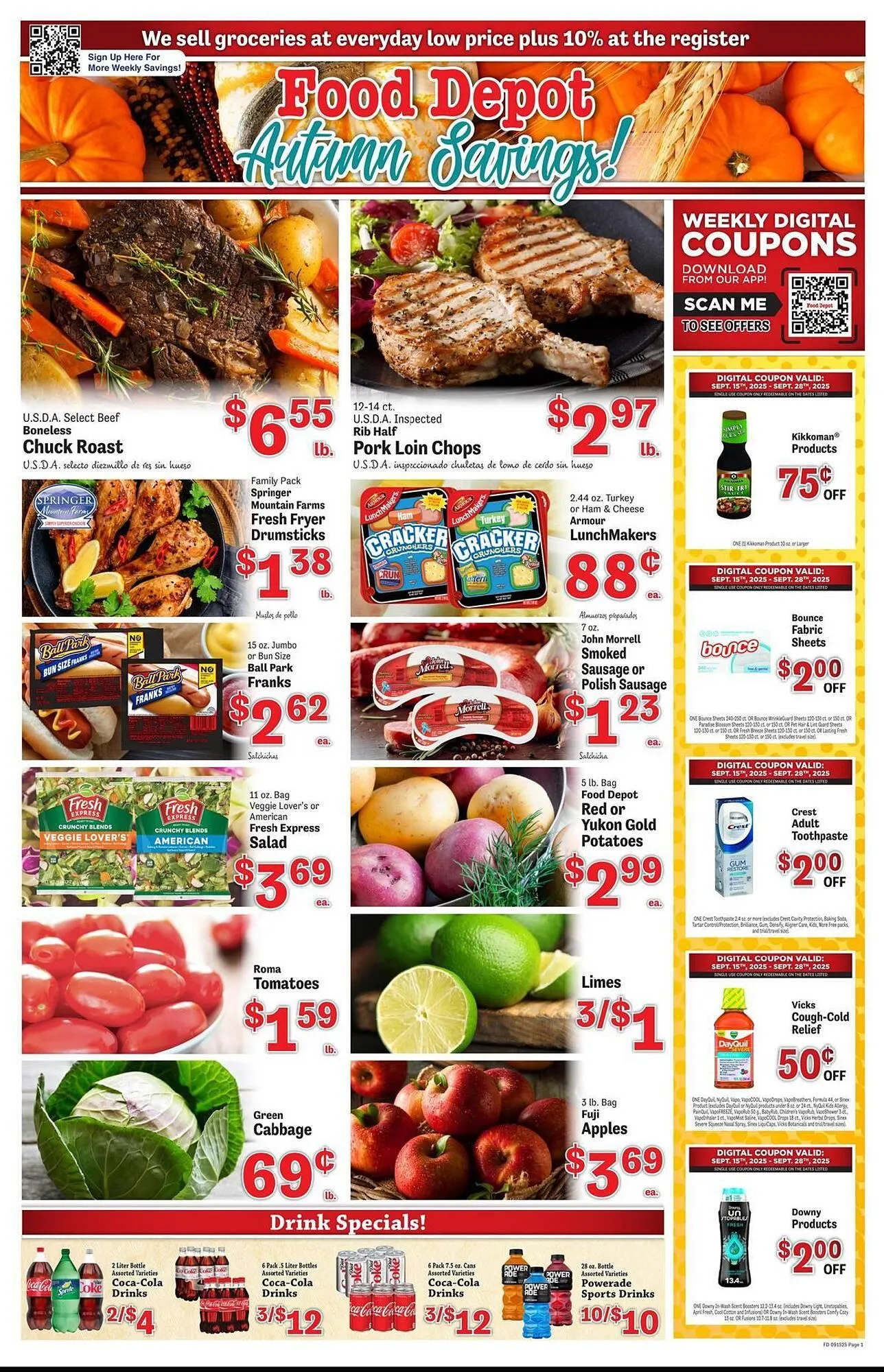Weekly ad Food Depot weekly ad from September 15 to September 21 2025 - Page 1