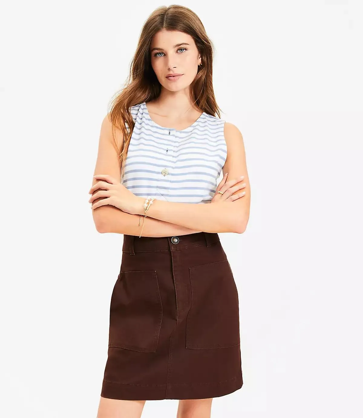 Twill Mini Pocket Skirt
