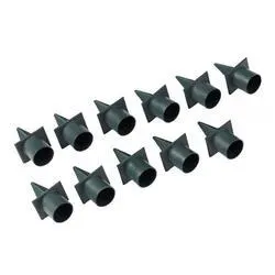 Green Plastic Spike Taper Candle Holders (Pack of 11 pieces)