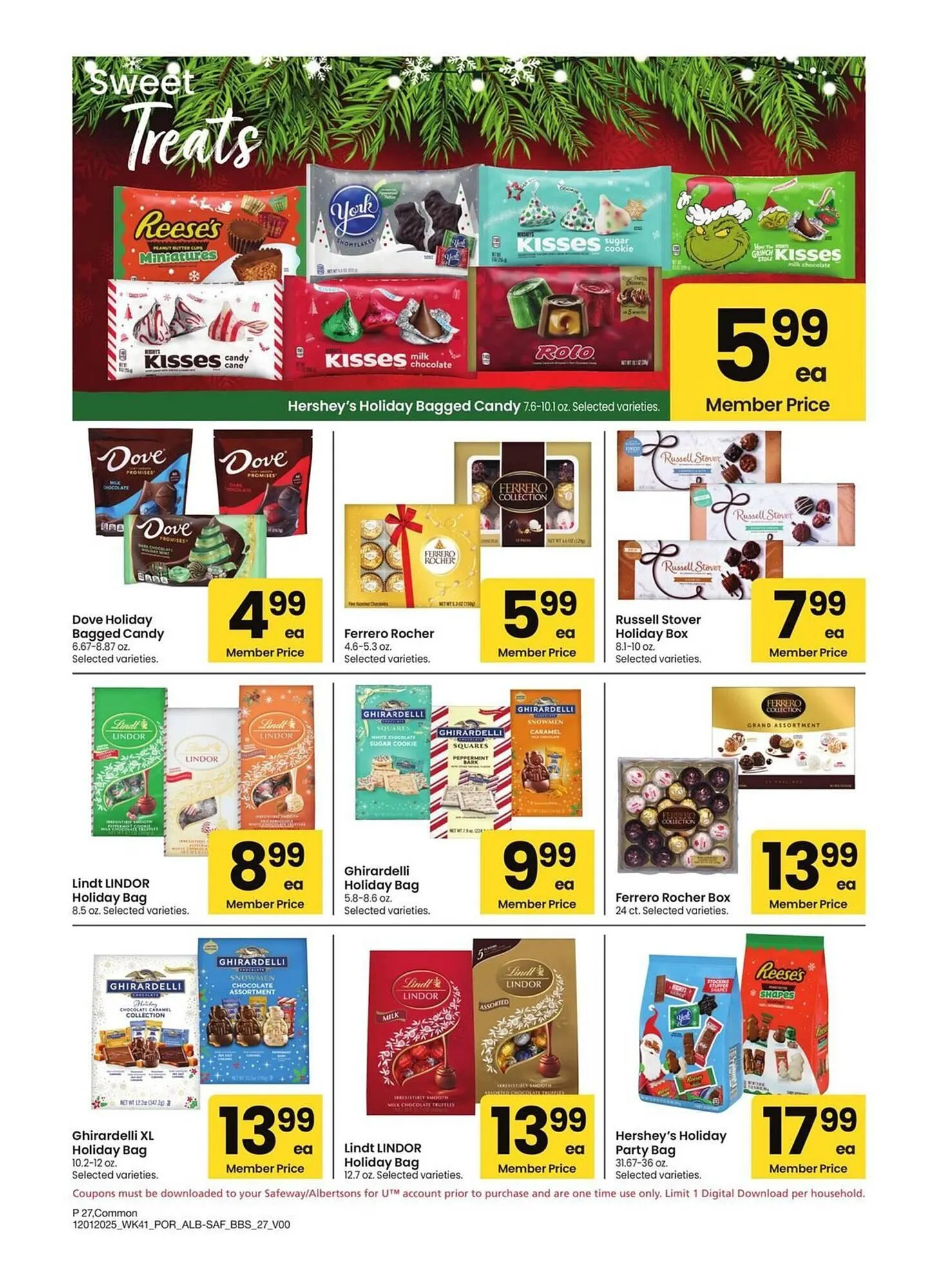 Weekly promotion Albertsons weekly ad spanning from December 1 to January 4 2026 - Page 27 for Catalogue 365