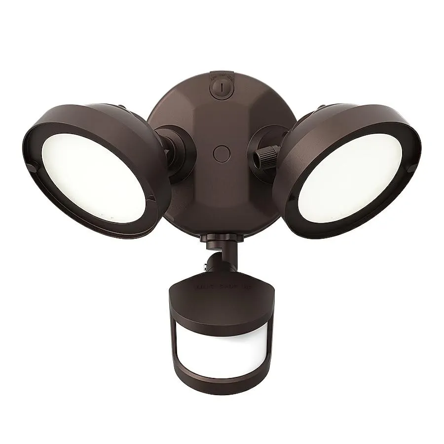 HALO TGS Floodlight 2000 -Lumens 20 -Watt Bronze Line voltage Bright White Hardwired LED Flood light Motion Sensor