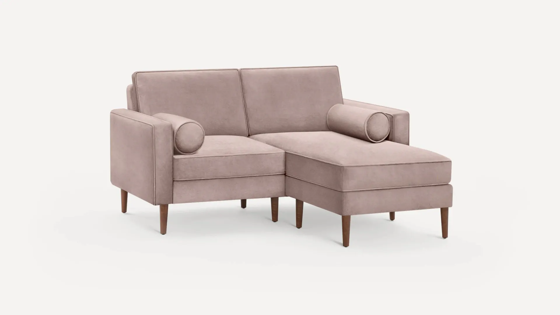 Nomad Velvet Loveseat with Chaise