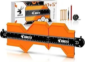 JOREST Connectable Contour Gauge (10+5 Inch), Gifts Ideas for Men Dad Handyman Husband Him, Shape Profile Duplicator with Lock, Outline Angle Measuring Tool, Template tool, Tile Flooring, Scribe Edge