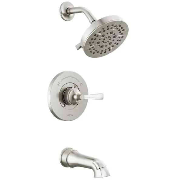 Faryn Single-Handle 5-Spray Tub and Shower Faucet in Brushed Nickel (Valve Included)