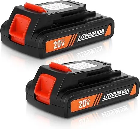 2 Packs 3.5Ah 20v Replacement Battery for Black&Decker Lithium-ion Battery Compatible with Black and Decker & Stanley & Porter Cable 20-Volt Battery Cordless Power Tools