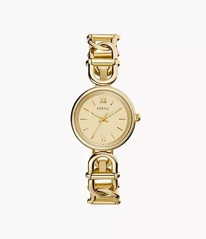 Carlie Three-Hand Gold-Tone Stainless Steel Watch