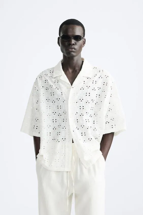 ΠΟΥΚΑΜΙΣΟ ΜΕ ΚΕΝΤΗΜΑΤΑ ΜΕ ΔΙΑΤΡΗΤΟ ΣΧΕΔΙΟ