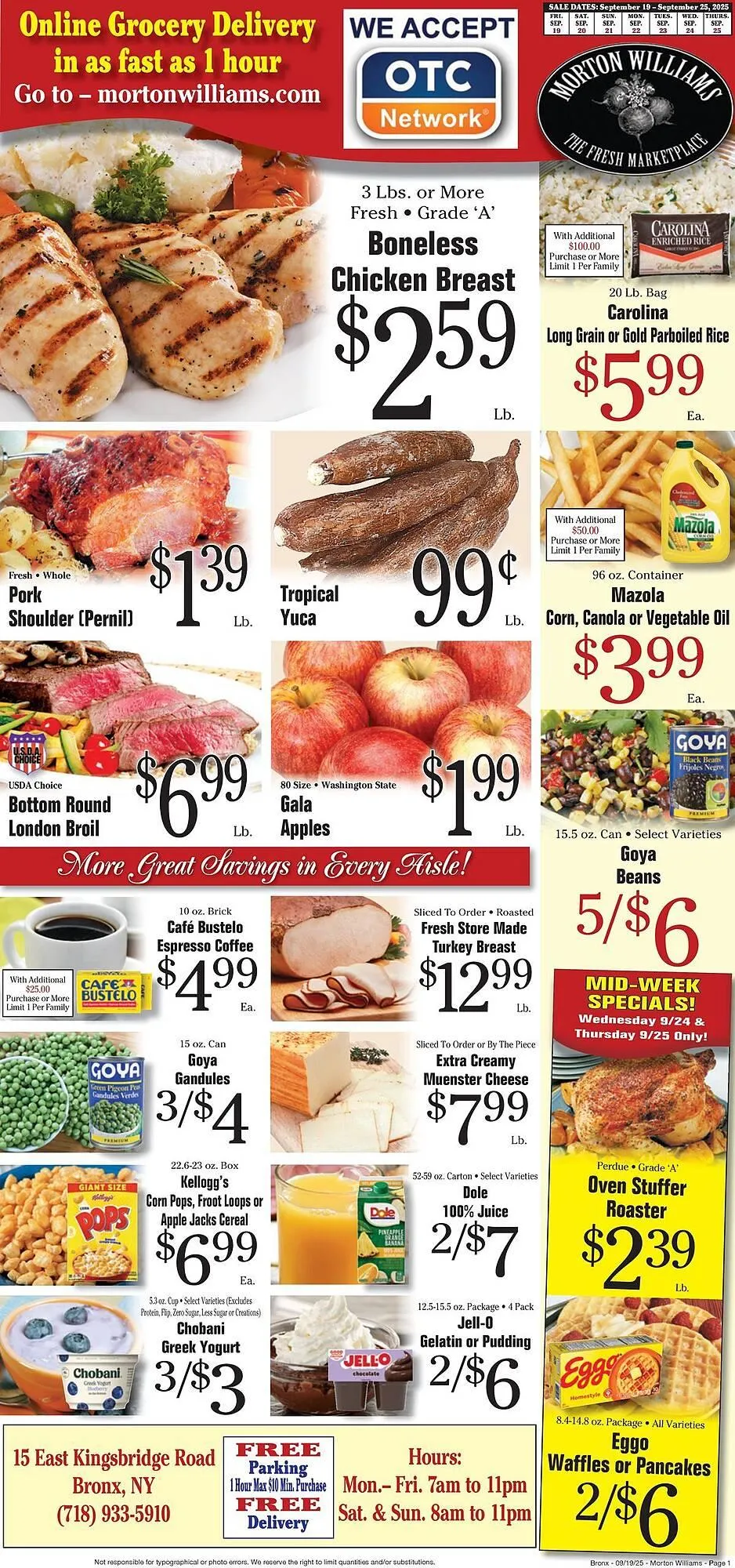 Weekly ad Morton Williams weekly ad from September 19 to September 25 2025 - Page 1