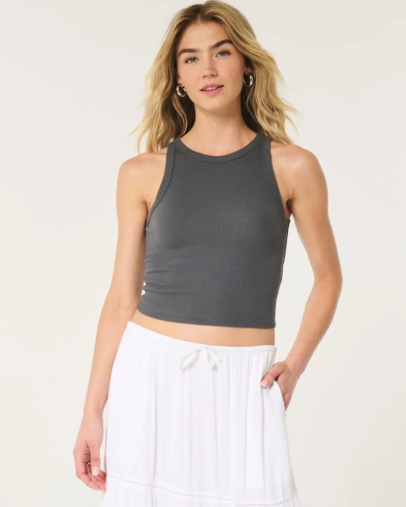 Ribbed High-Neck Tank