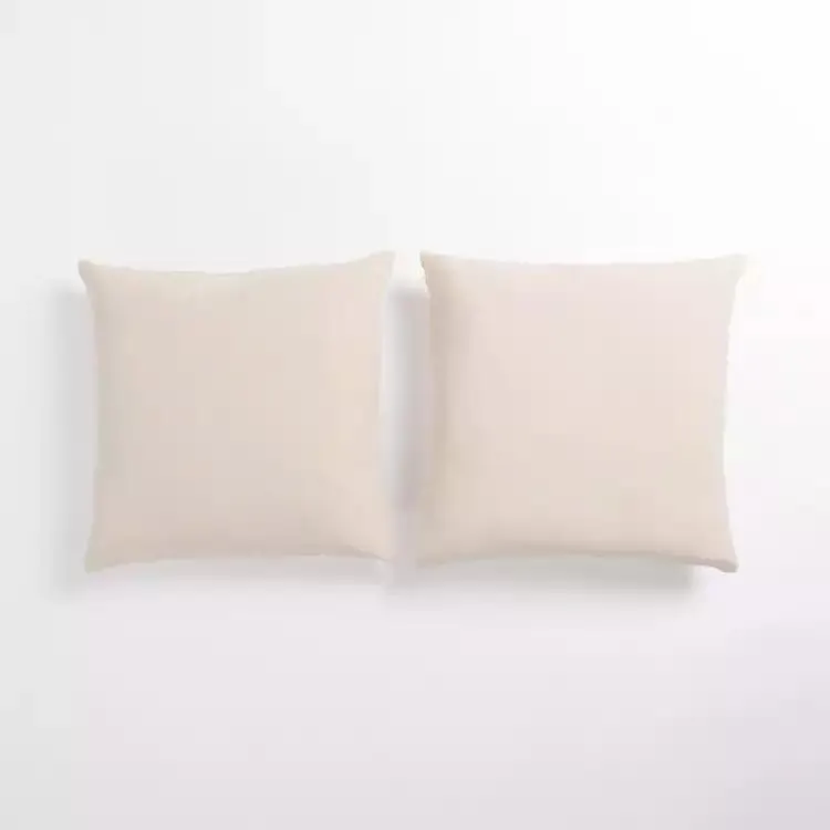 Ivory Chenille Pillows, Set of 2