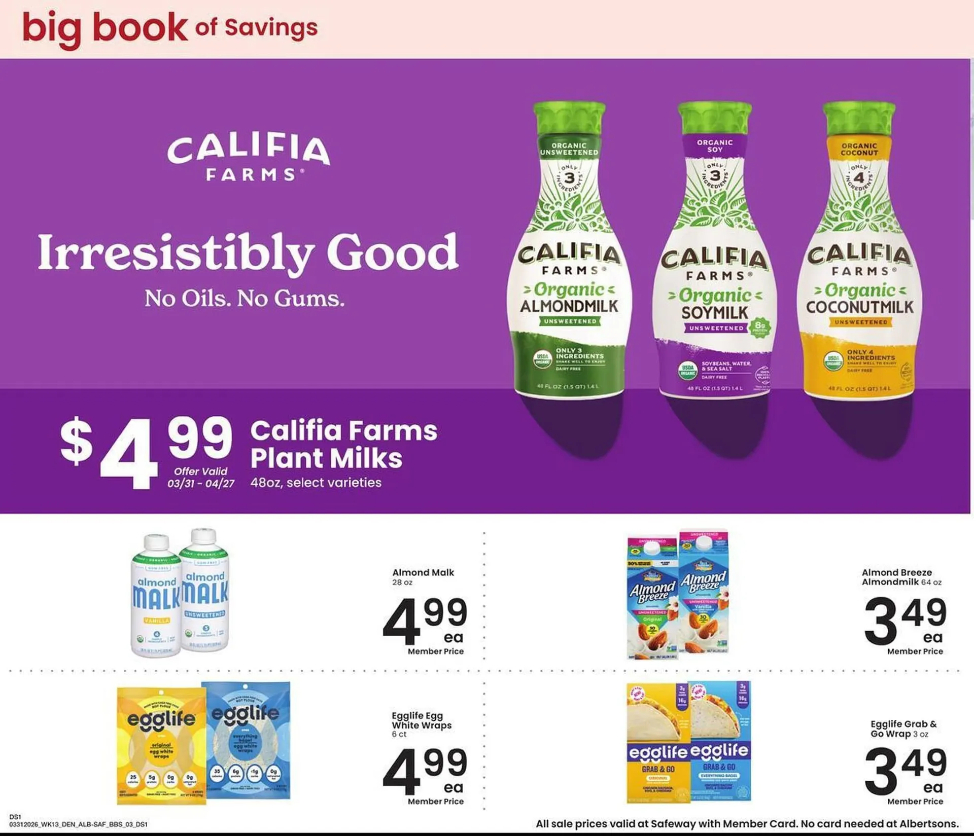 Weekly promotion Safeway weekly ad spanning from March 31 to April 27 2026 - Page 3 for Catalogue 365
