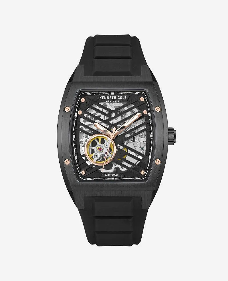 Automatic Silicone Strap Watch