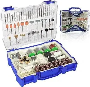 HARDELL Rotary Tool Accessories Kit 282 Pcs, Power Rotary Tool Bits 1/8''(3.2mm) Diameter Shanks Universal Fitment for Easy Cutting, Sanding, Grinding, Sharpening, Drilling, Carving, Polishing