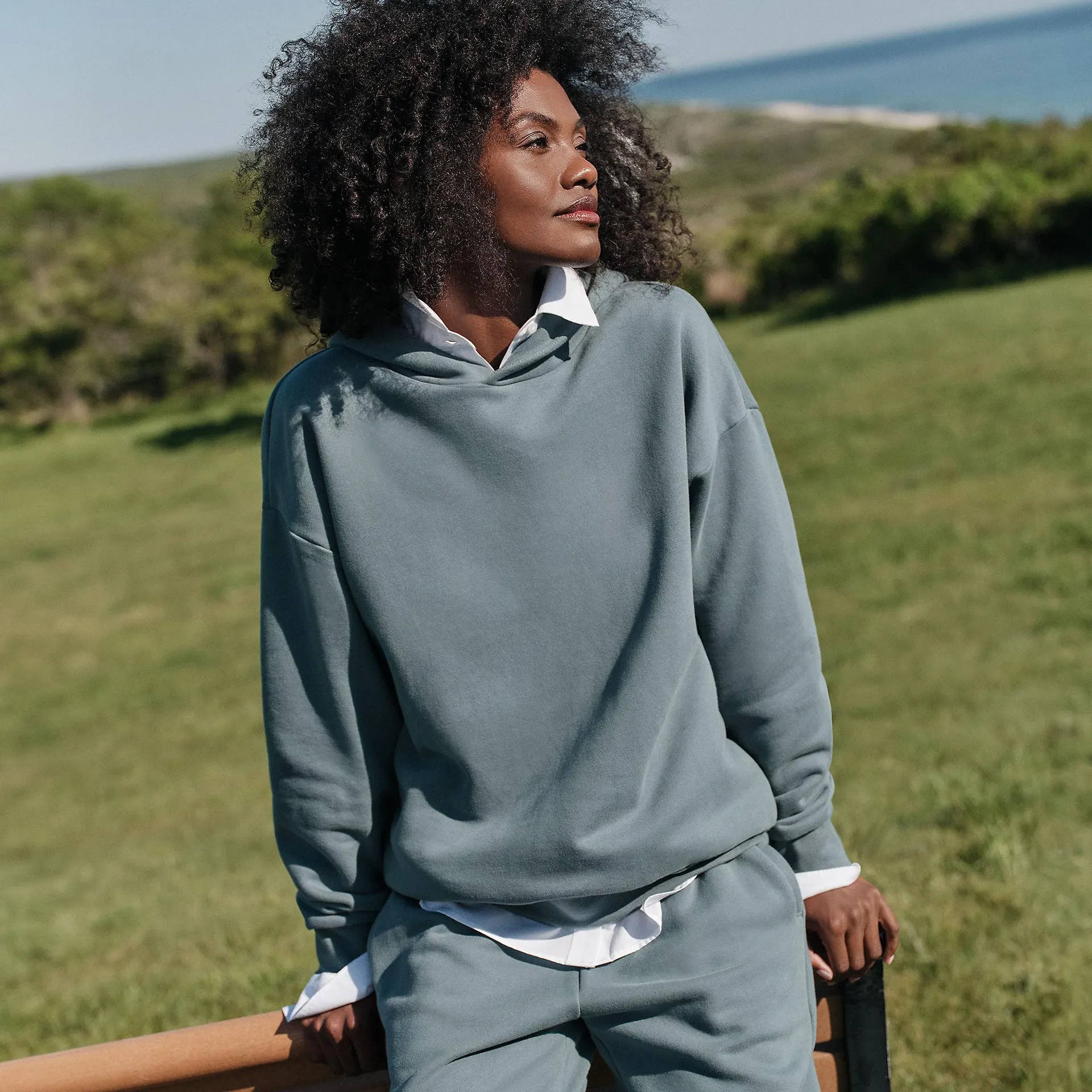 Women's Serious Sweats Oversized Long Sleeve Hoodie Sweatshirt