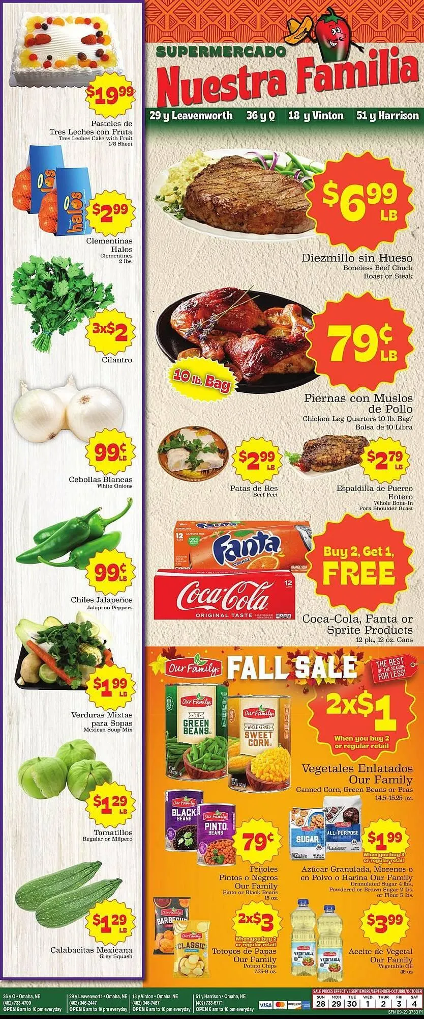 Weekly ad Supermercado Nuestra Familia weekly ad from September 28 to October 4 2025 - Page 1
