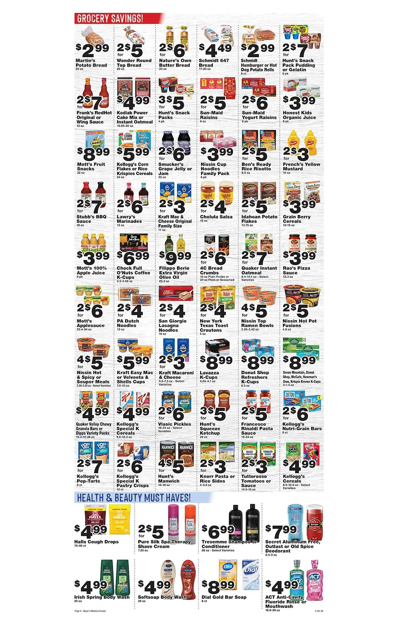 Weekly ad Boyer's Food Markets weekly ad from April 26 to May 2 2026 - Page 4