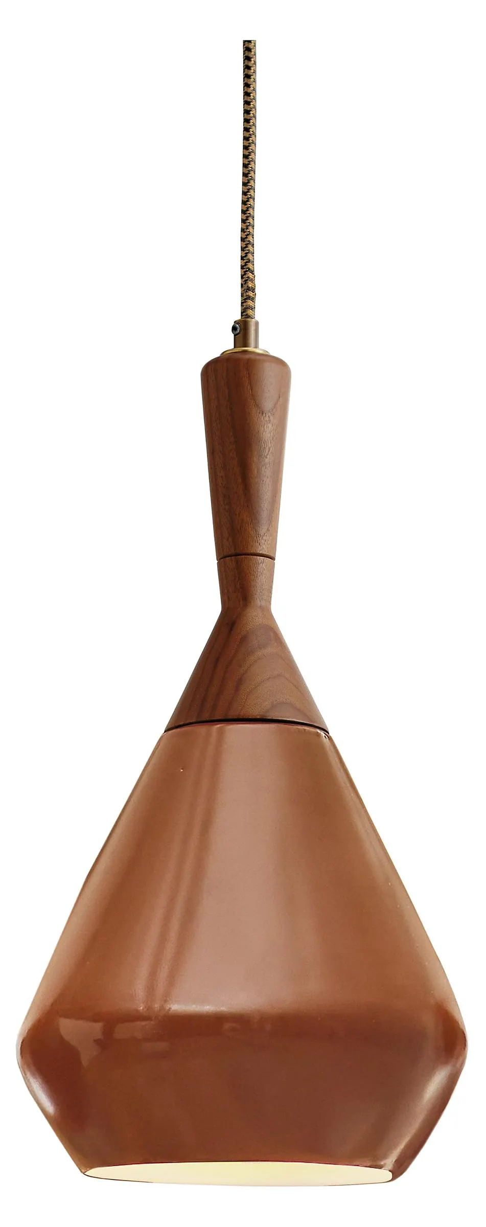 Cloak 9 diam 17h Pendant in Walnut/Umber
