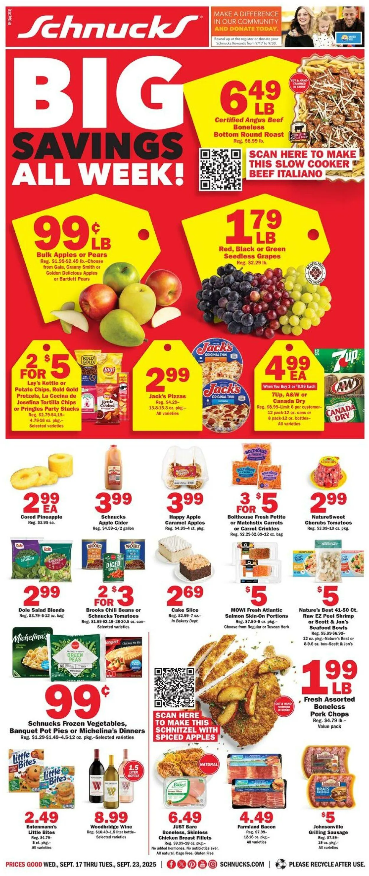 Weekly ad Schnucks Current weekly ad from September 17 to September 23 2025 - Page 1