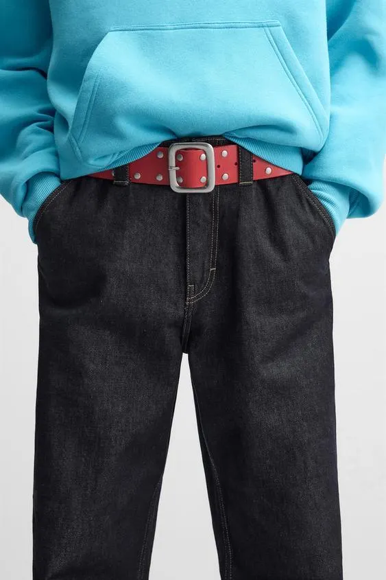 STUDDED LEATHER BELT X HARRY LAMBERT