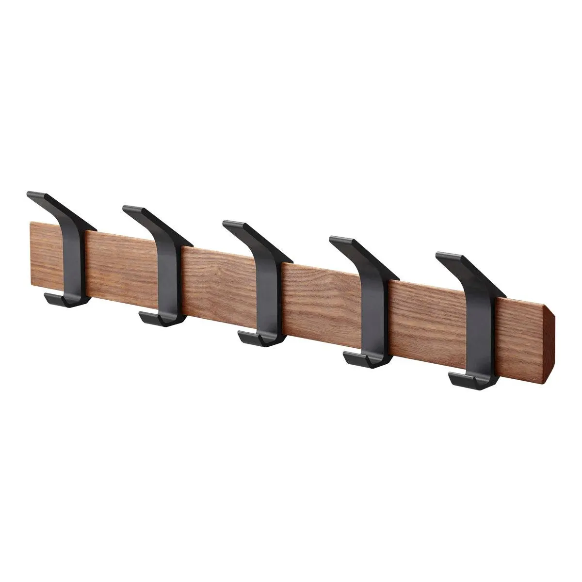 Yamazaki Home Wall-Mounted Coat Hanger, Steel + Wood