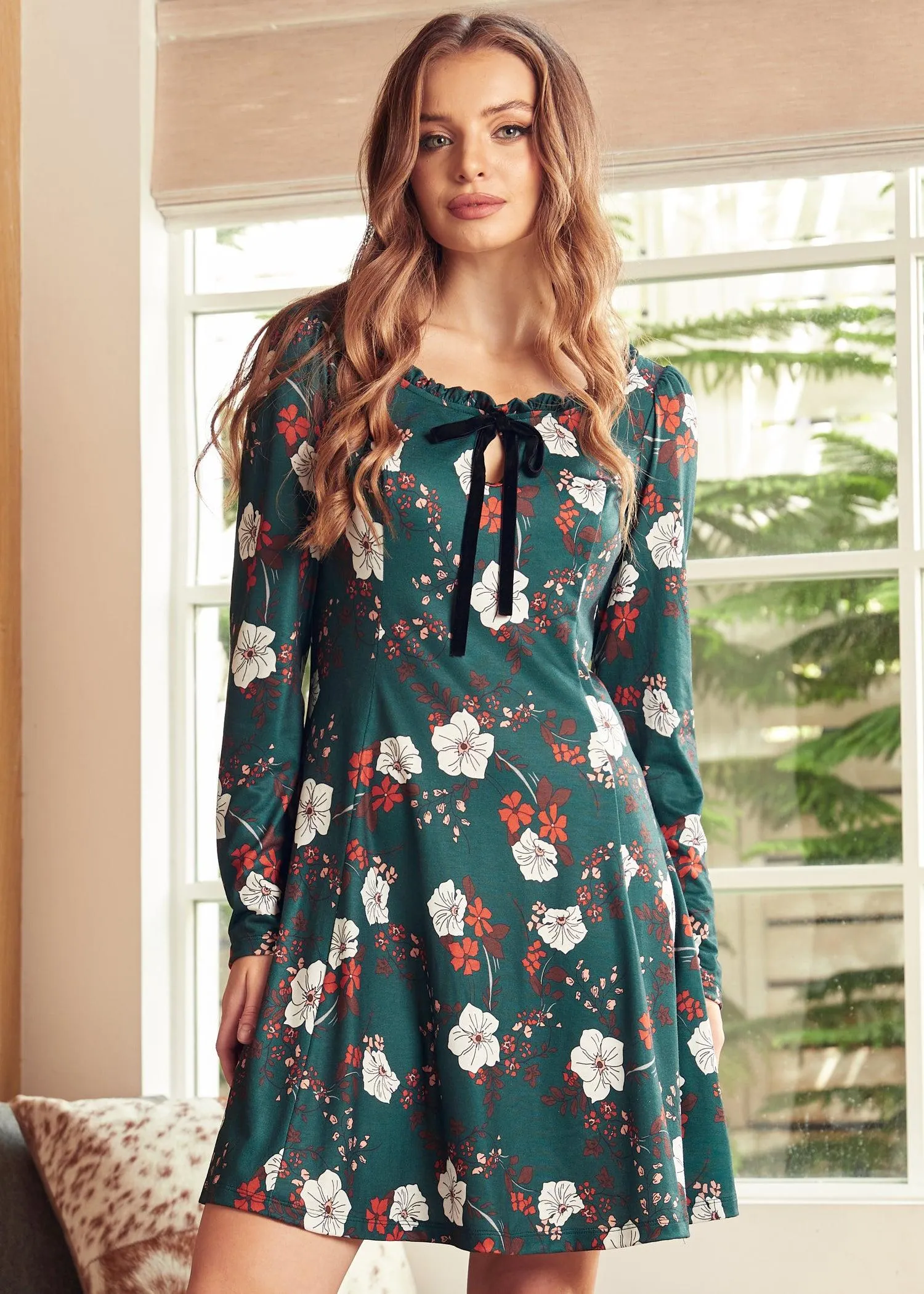 Woodstock Wanderer Scoopneck Fit & Flare Dress (Final Sale)