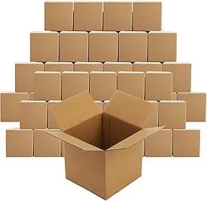 Peohud 5x5x5 Inches Shipping Boxes, 30 Pack Corrugated Cardboard Box, Small Cube Mailing Boxes for Packing, Moving, Shipping, Storage, Small Business