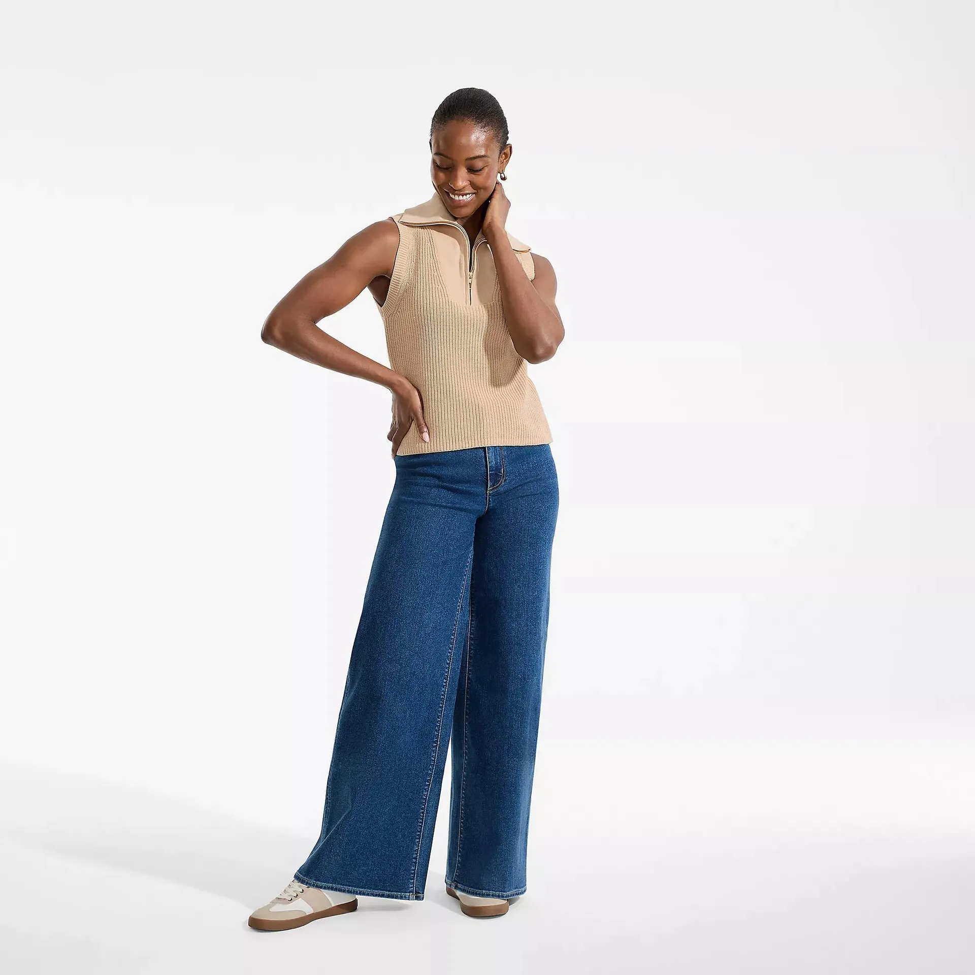 Women's Drifter Quarter Zip Vest Sweater