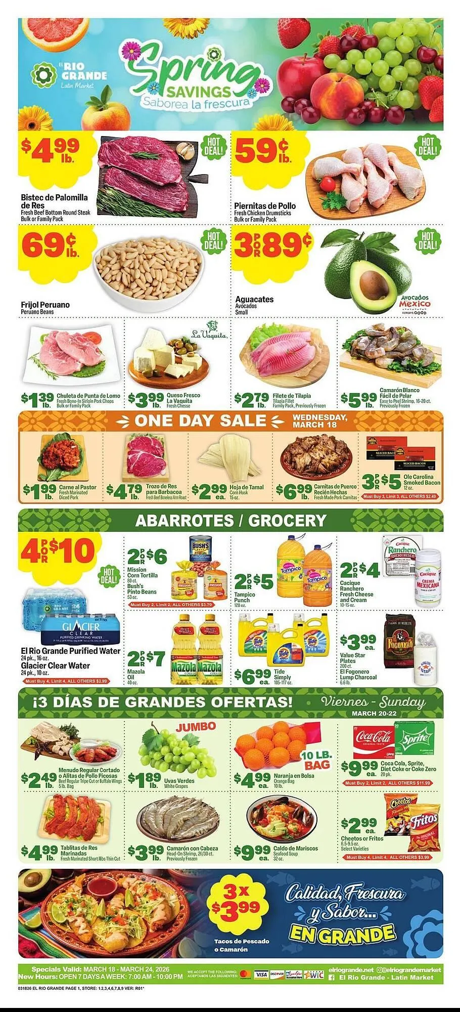 Weekly ad El Rio Grande weekly ad from March 18 to March 24 2026 - Page 1