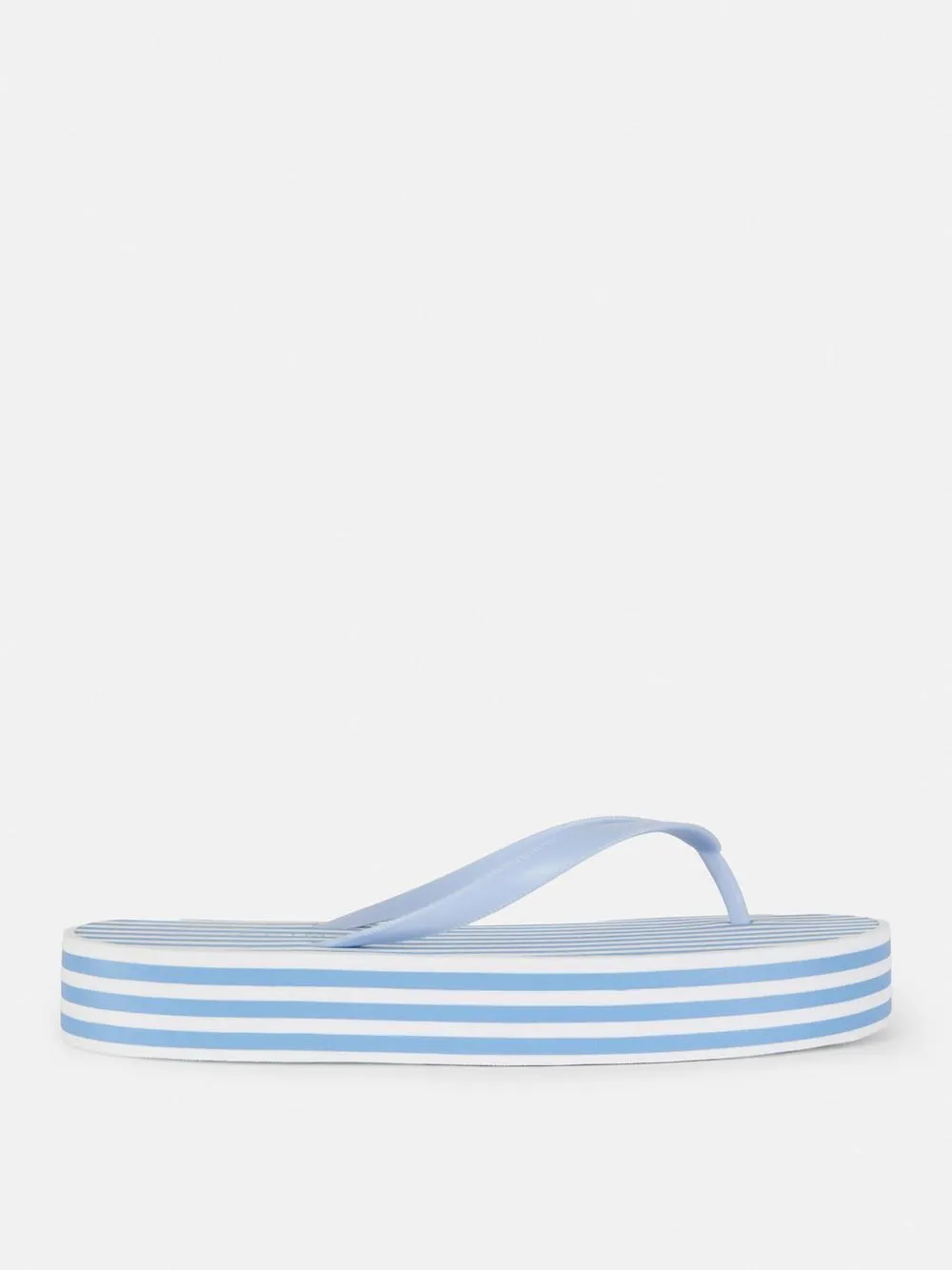 Striped Platform Flip Flops