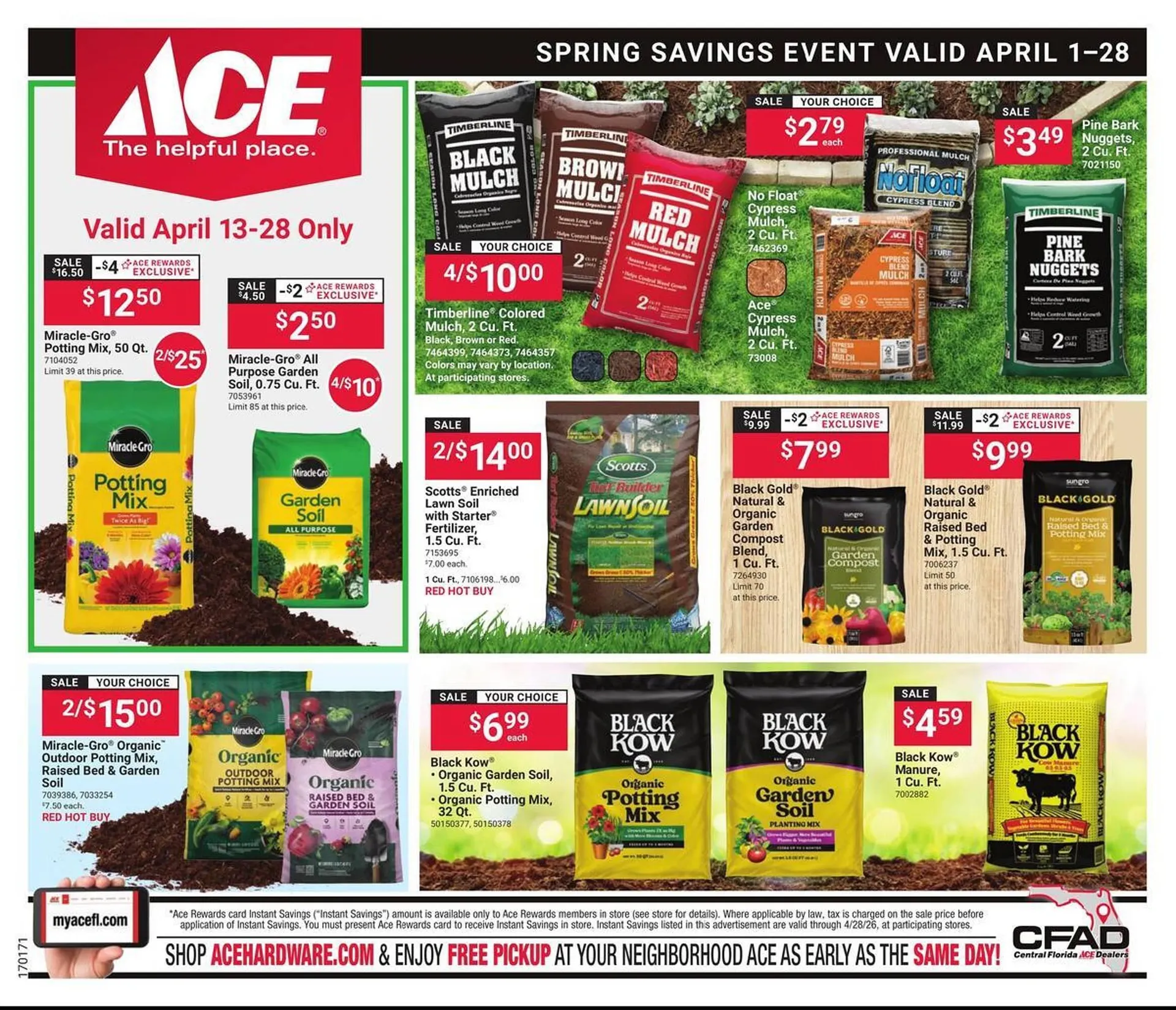 Weekly ad Ace Hardware flyer from April 1 to April 28 2026 - Page 1