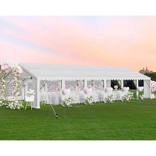20' x 40' Large Patio Wedding Party Tent with 12 Removable Sidewalls Outdoor Gazebo Event Shelter Canopy with Carry Bags