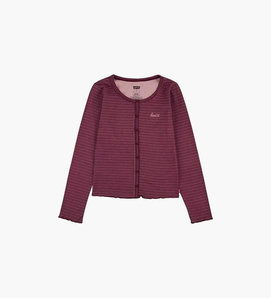 Stripe Ribbed Top Big Girls 7-16