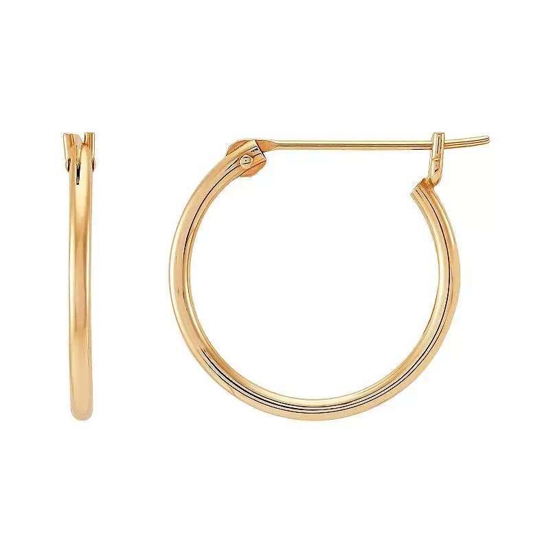 Everlasting Gold 10k Gold Hoop Earrings