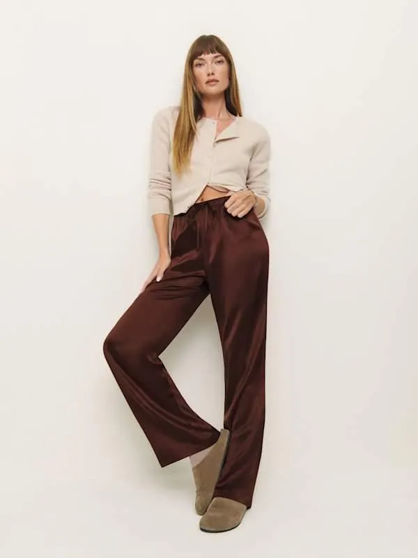 Petites Olina Silk Pant