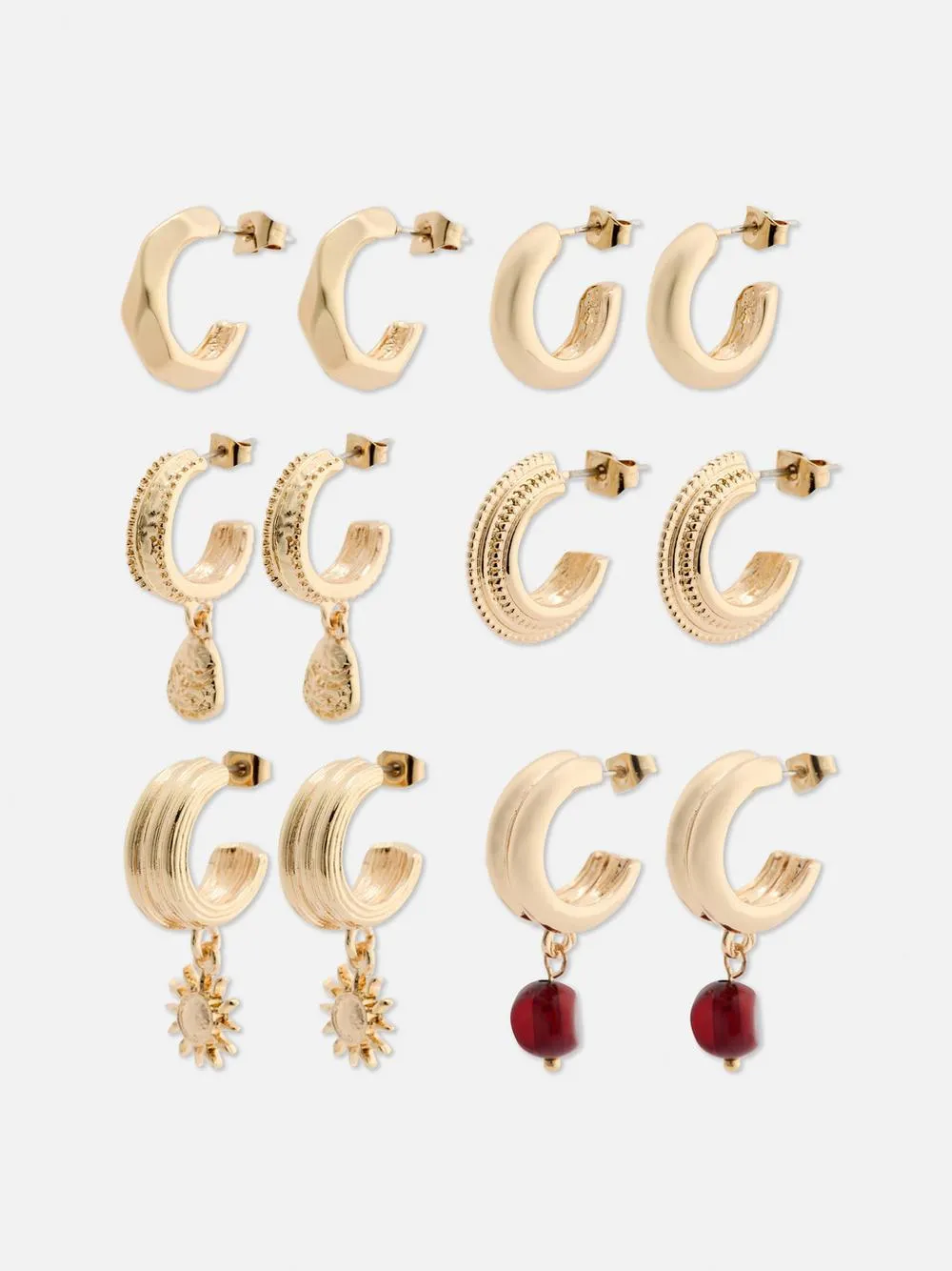 6-Pack Multi Hoop Earrings