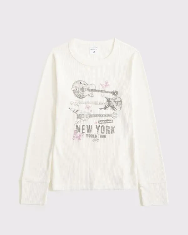 oversized long-sleeve graphic tee