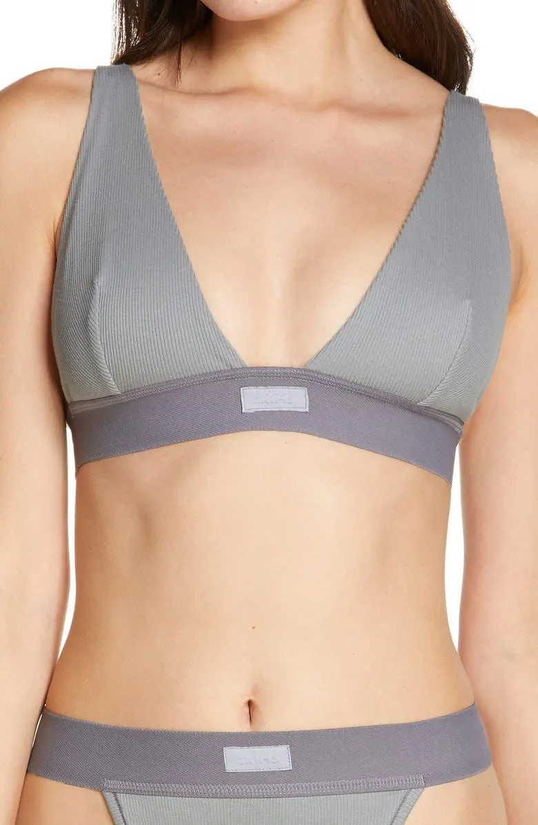 Cotton Plunge Bralette