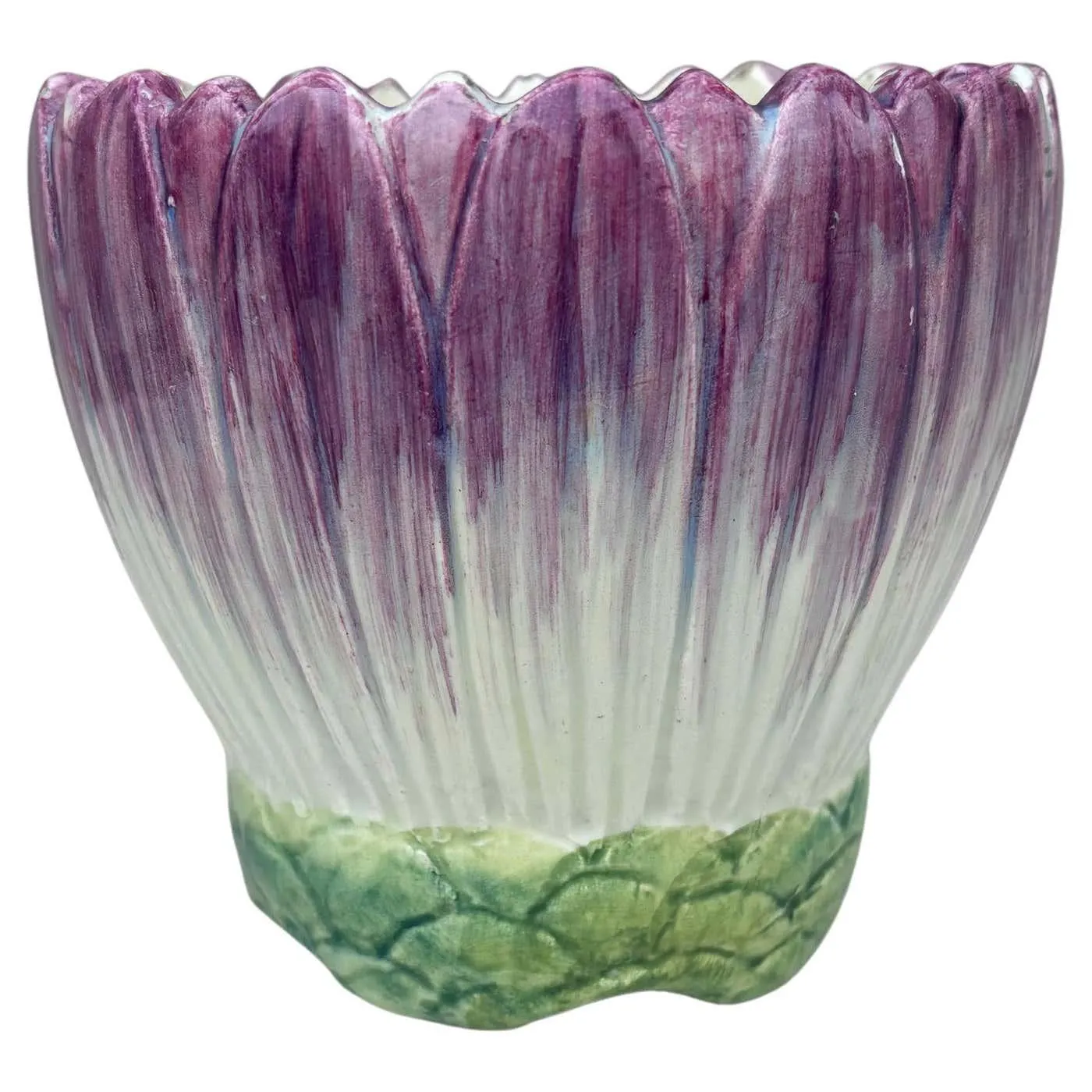 Majolica Cache Pot Delphin Massier Fils, circa 1890