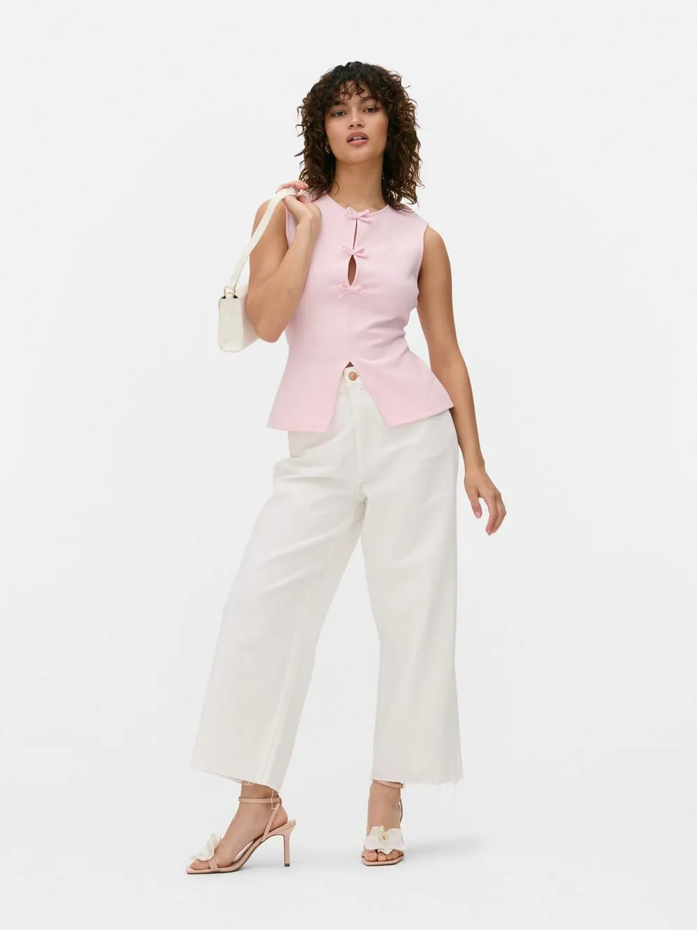 Bow Detail Peplum Top