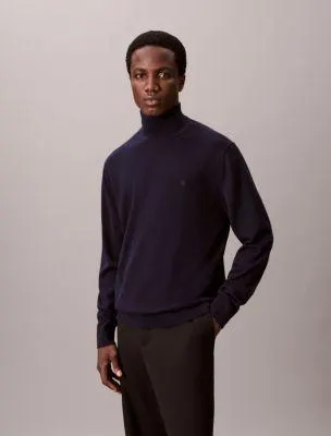 Merino Wool Mock Neck Sweater